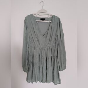 Long sleeve summer flowy dress